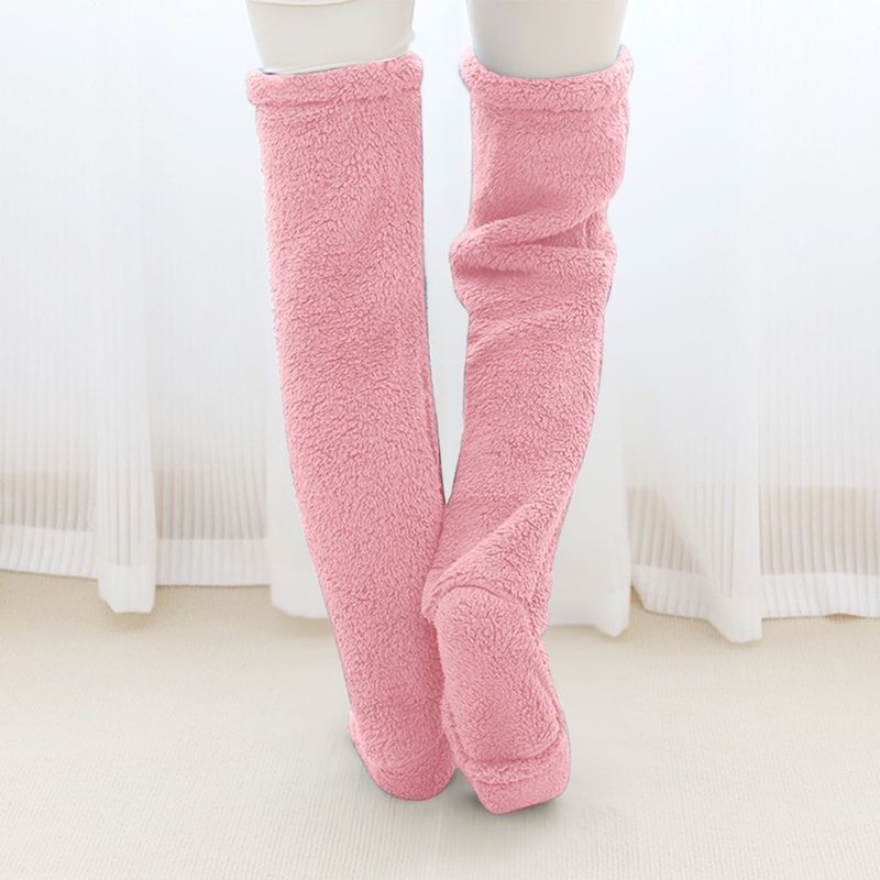 Dicke Beinwärmer aus Gänsedaunen, Knieschützer, für Schwangere und ältere Frauen mit kalten Beinen, Teddybären, Bodensocken mit hohen und langen Beinen, warme Füße_voghion.com