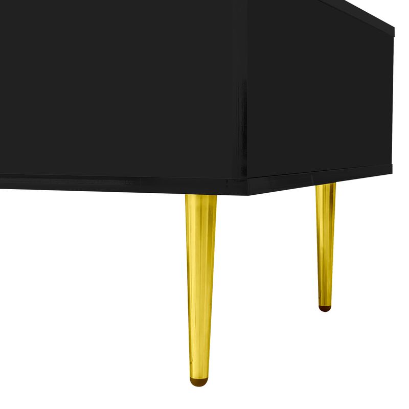 Ensemble meuble TV et table basse noir brillant moderne_voghion.com