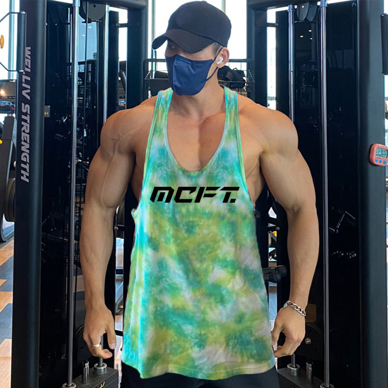 Camouflage Tank Top Men's Muscle Showing Fitness Bottom Sleeveless Top Slim Fit Training Running Basketball Quick Dried_voghion.com
