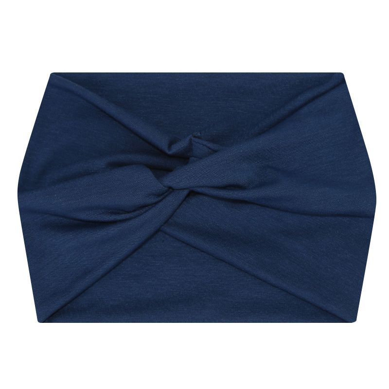 New Women's Wide Edge Hair Band Solid Color Elastic Headscarf Men's Sports Yoga Running Fitness Antiperspirant Cotton Headband_voghion.com