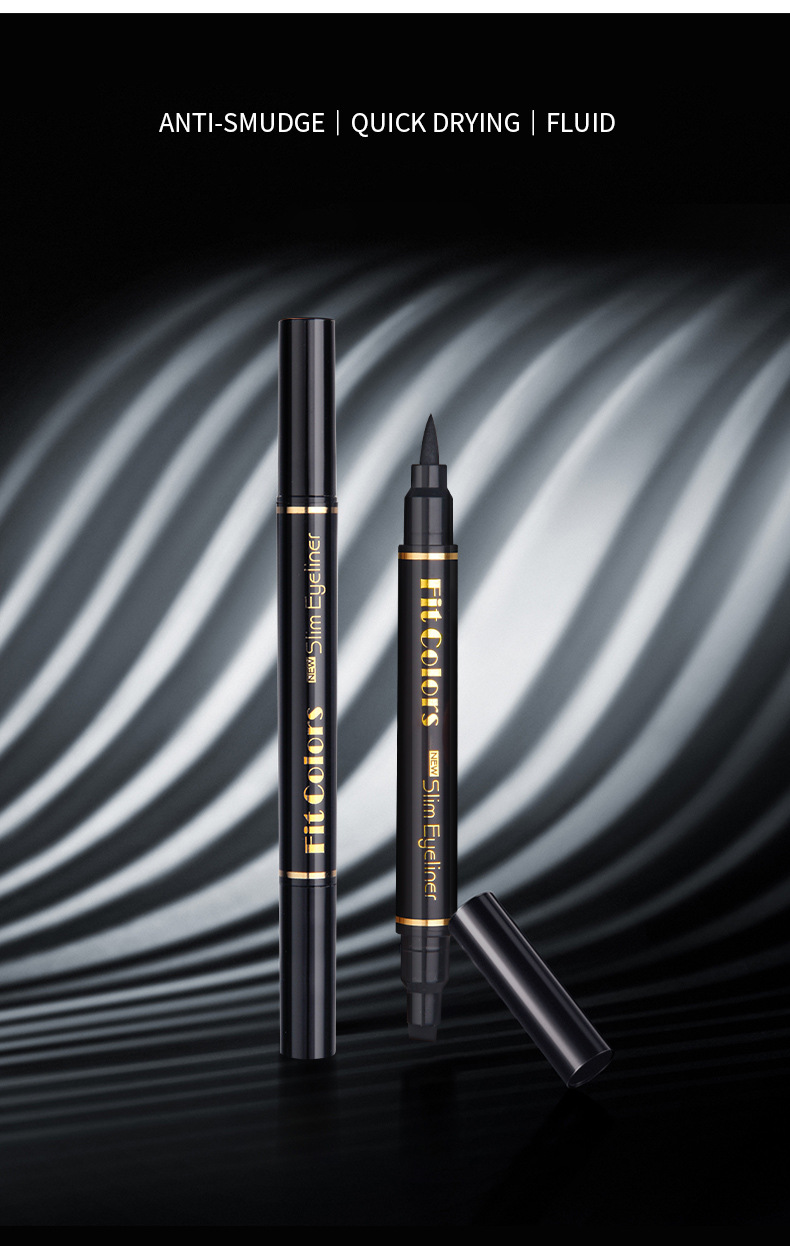 Big Seal Stamp Liquid Eyeliner Pen Waterproof Fast Dry Black Eye Liner Pencil With Eyeliner Cosmetic Double-ended Eyeliner_voghion.com