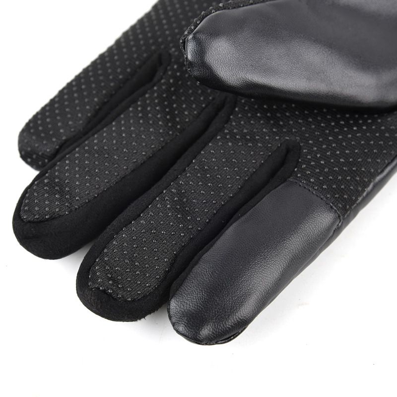 Guanti da uomo invernali touch screen guanti in pelle caldi e freddi più velluto spesso cotone guanti da equitazione all'aperto batteria veicolo guanti_voghion.com