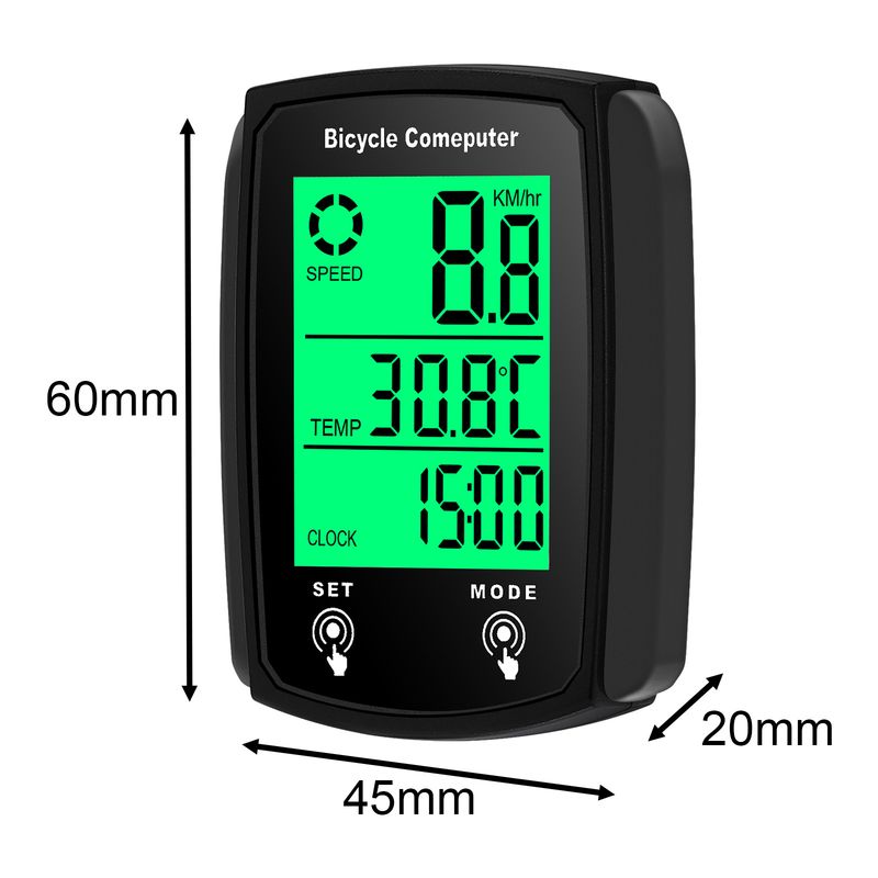 Bicycle Road Backlight Waterproof Large Screen Racing Computer Outdoor Mountain Bike Cycling Odometer_voghion.com