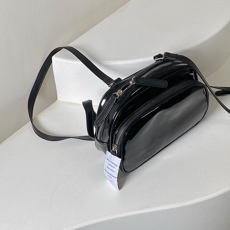 Shoulder bag 2024 new niche square cute solid color versatile daily casual black backpack for women_voghion.com
