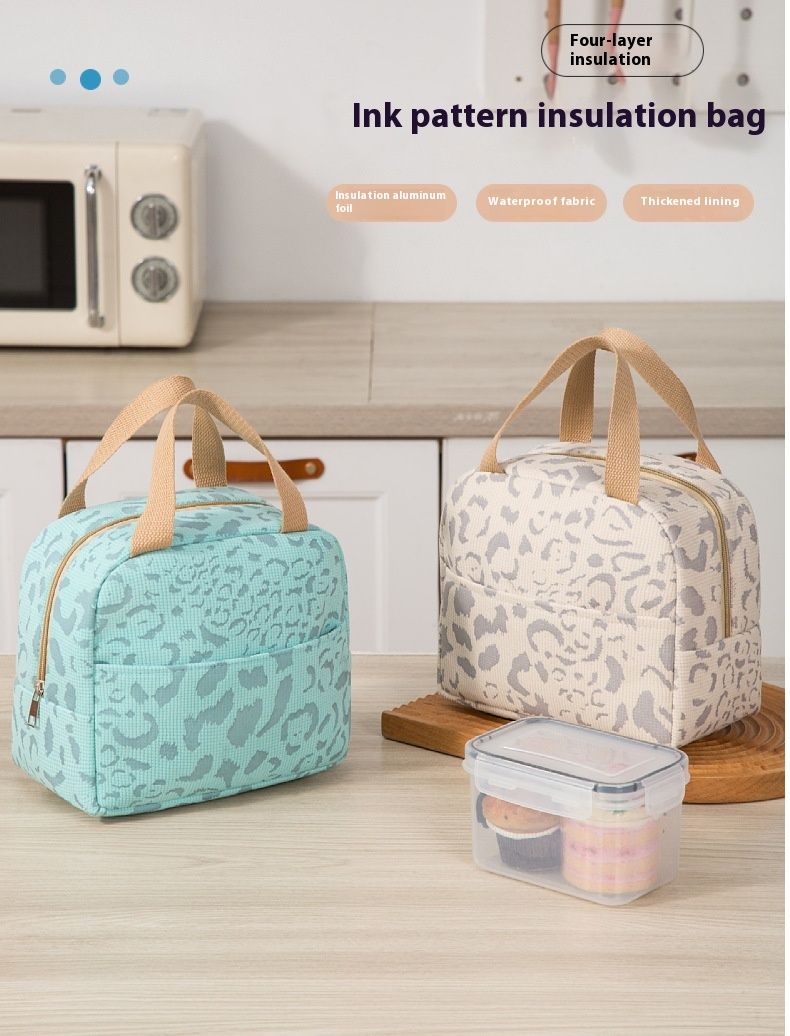 2024 Neue Isoliertasche mit Tintenmuster, Bento-Tasche, Reisbox-Tasche, Outdoor-Reise-Eisbeutel, Picknicktasche, Lunch-Tasche_voghion.com