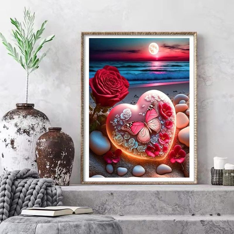 Pittura a diamante 5D piena di diamanti paesaggio marino spiaggia cristallo pietra ricamo a diamante fai da te_voghion.com