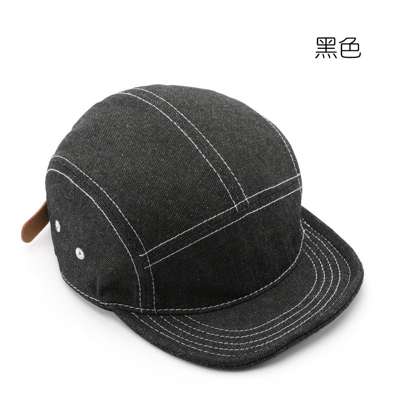 Spring And Autumn Solid Color Plain Short Brim Washed Denim Baseball Women's Outdoor Street Style Personality Duckbill_voghion.com