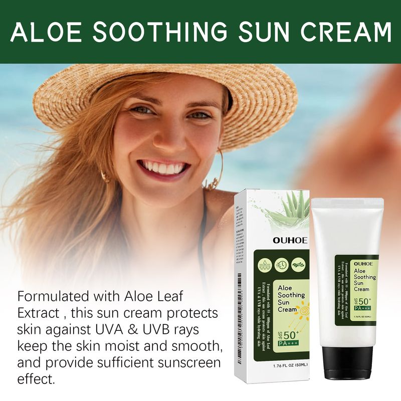 Aloe vera UV-szűrős, könnyű és frissítő, nem zsíros hidratáló védőkrém_voghion.com
