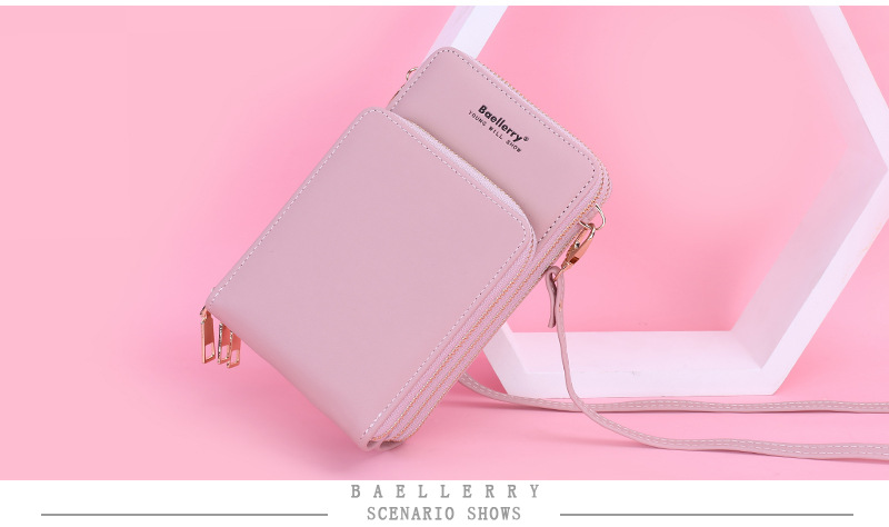 Women's Bags ladies wallet version three fold large capacity zipper crossbody women's bag multi card slot mobile phone bag wholesale_voghion.com