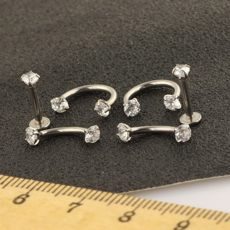 heißes 6-teiliges Set Edelstahl Zirkon Augenbrauen Nagel Augenbrauen Ring Lippennagel Nasennagel Piercing Schmuck_voghion.com
