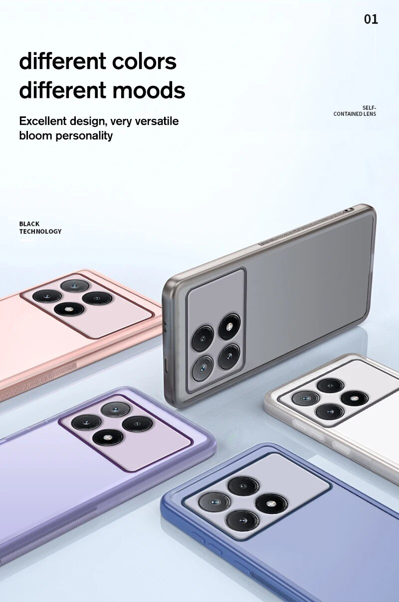 Pro Case Clear Soft Silicone Phone Cover per Xiaomi PocoX6 Protezione completa dell'obiettivo Funda PocoX6Pro Little X6Pro X 6 5G_voghion.com