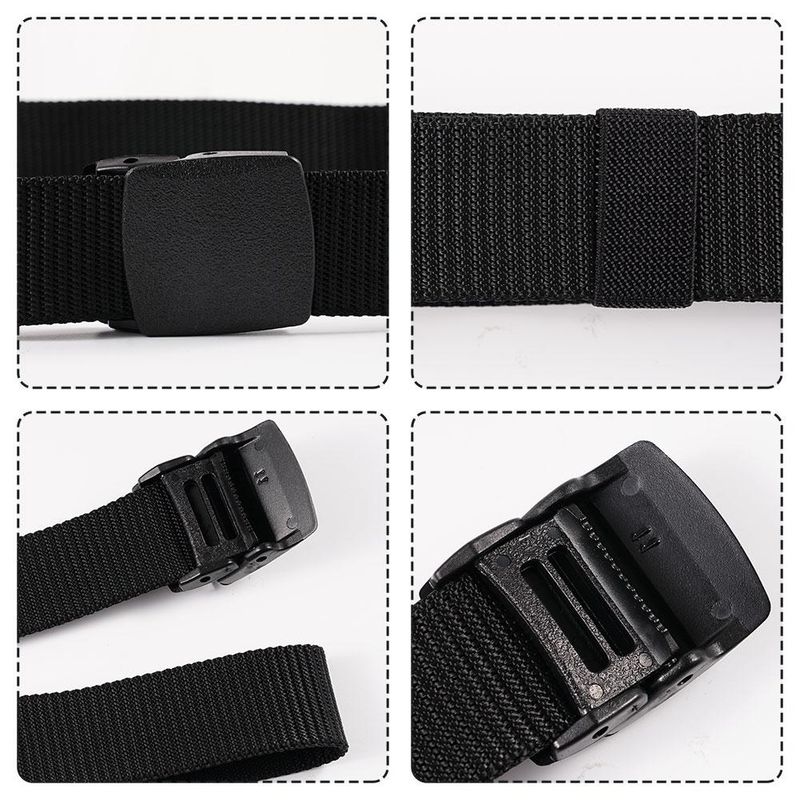 HOT Braided Nylon Canvas Outdoor Hunting Tactical Braid Belts For Men Women Jeans Solid Color Trouser Belt Adjustable Waist_voghion.com