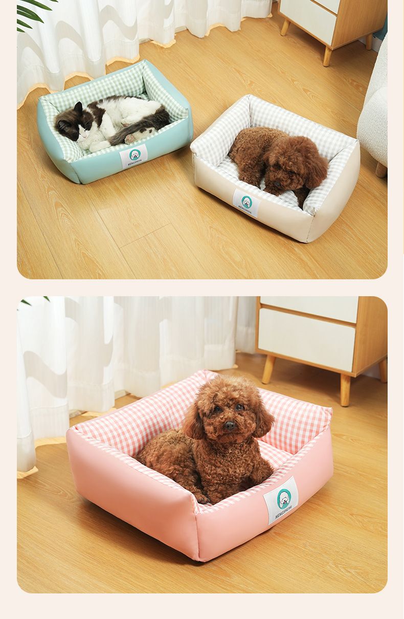 New Four Seasons Universal Grid Square Spring Autumn Warm And Comfortable Cat Cute Small Dog Nest_voghion.com