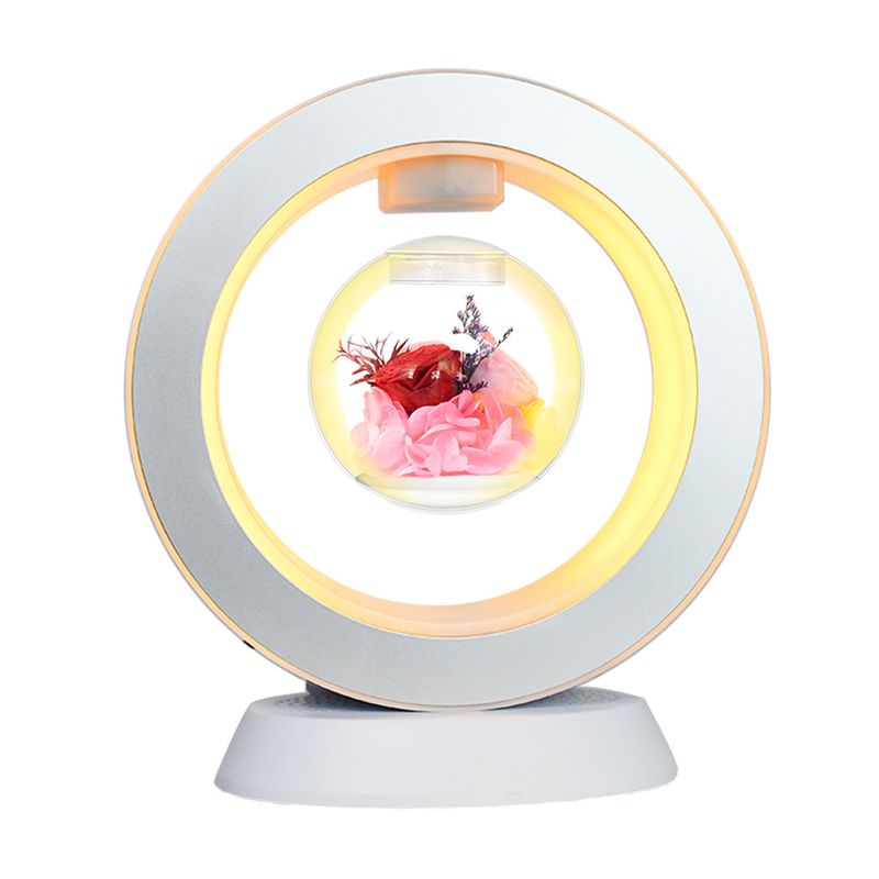 Maglev Immortal Qixi Valentine's Day Gift Rose Dry Flower Creative Table Lamp Decoration_voghion.com