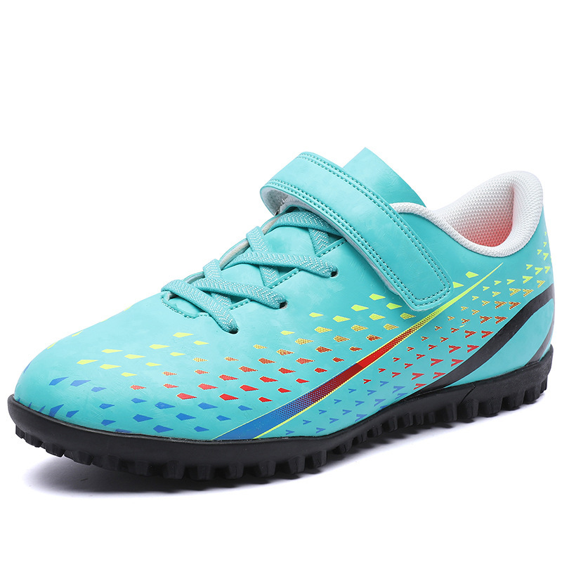 Nowe dziecięce buty piłkarskie dla chłopców złamane paznokcie sztuczna trawa zawody treningowe halowe płaskie buty sportowe_voghion.com