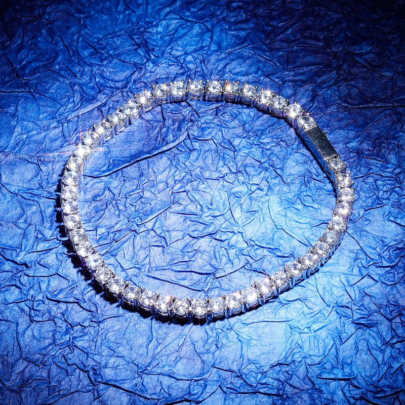 Herren- und Damenschmuck Hip-Hop-Tenniskette mit Federverschluss, 3–6 mm breit, einreihige Halskette mit Zirkonia-Mikropflaster in Gold, Silber und Roségold_voghion.com