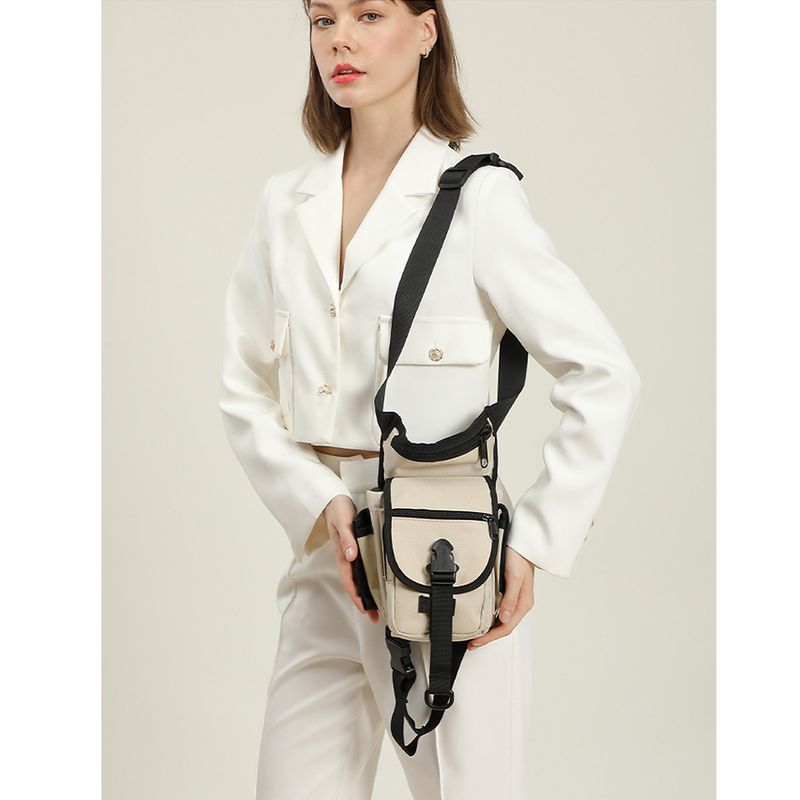 Dammemodesch Tailletasch - Grouss Kapazitéit Crossbody Broschttasch mat verstellbarem Riemen, einfarweg villfälteg Sling Portemonnaie_voghion.com