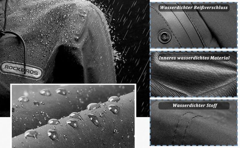 ROCKBROS Fahrradbekleidung Regenmantel Regenjacke wasserdicht winddicht Damen Herren M-4XL Neu_voghion.com