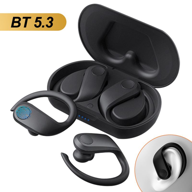 Wireless TWS Bluetooth Earbud Headset 5.3 Earphone Earhook Bass HIFI Sports Gym_voghion.com