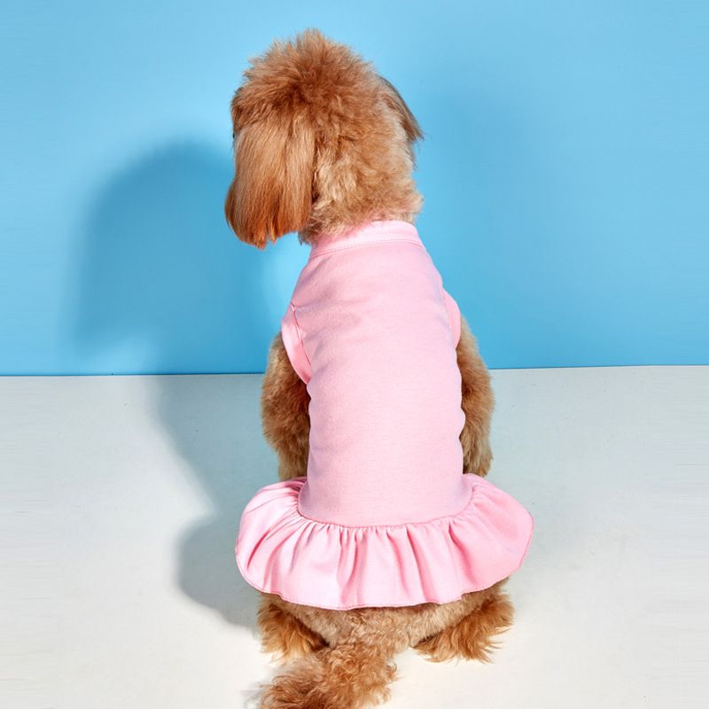 2025 Teddy Cat Dog Mini Sleeveless Solid Color Pet Puppy Dress Breathable Summer Outfit_voghion.com