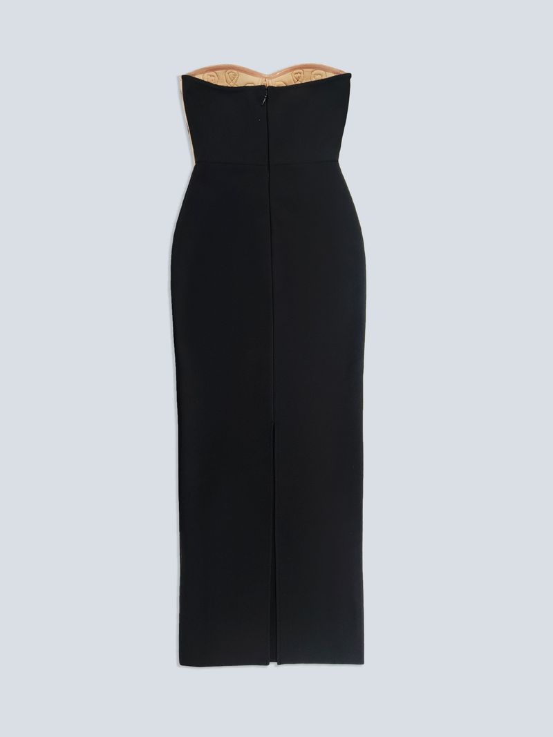Elegante abito da sera con fasciatura in strass per donna - Abito aderente elasticizzato per feste e occasioni speciali_voghion.com