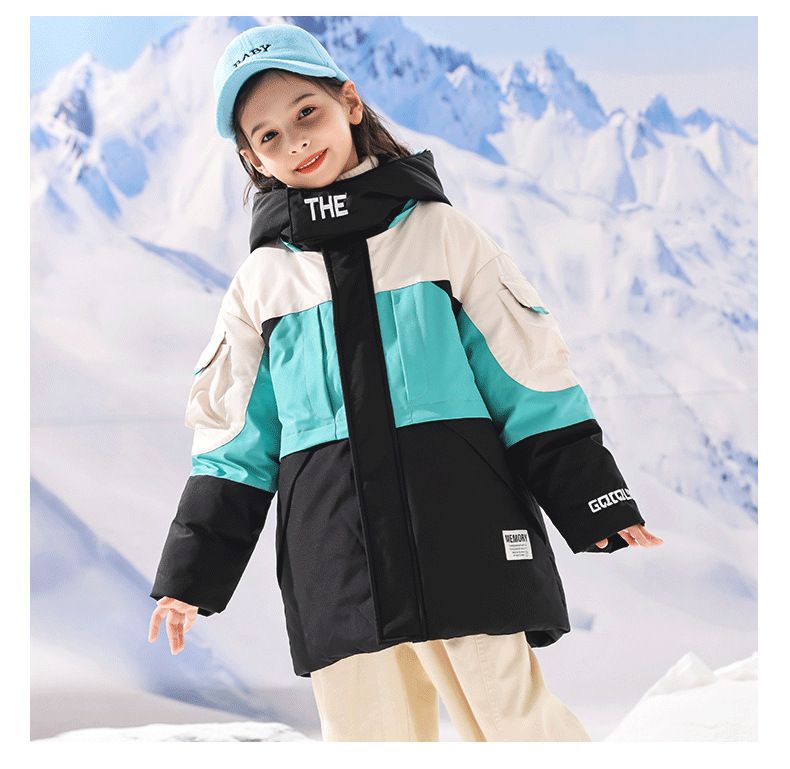 "Premium Kids Down Jacket For Boys & Girls - Warm Mid-Length Winter Coat With Stylish Design, Available In Multiple Colors & Sizes (110-170cm)"_voghion.com