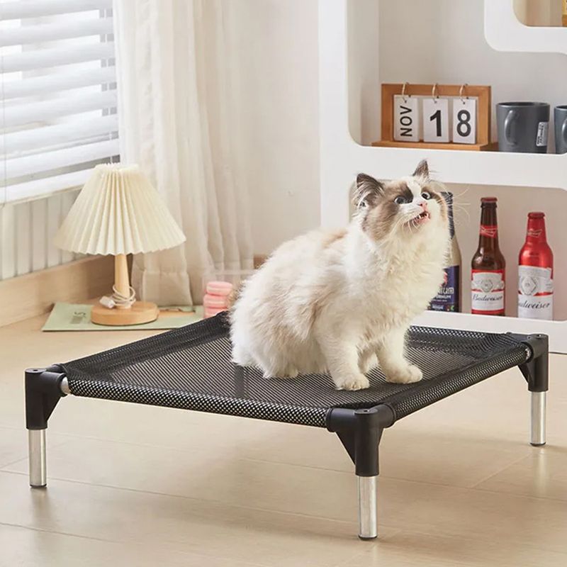 Stainless Steel Pet Camping All-Season Elevated Breathable Moisture-Proof Removable Washable Cat Dog Bed For Small And_voghion.com