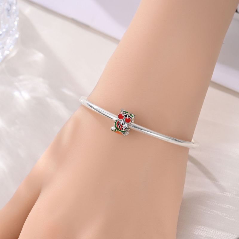 Gioielli da donna con ciondolo a forma di frutta, avocado, pera e lampone, con perline e bracciale in rame bianco placcato argento_voghion.com