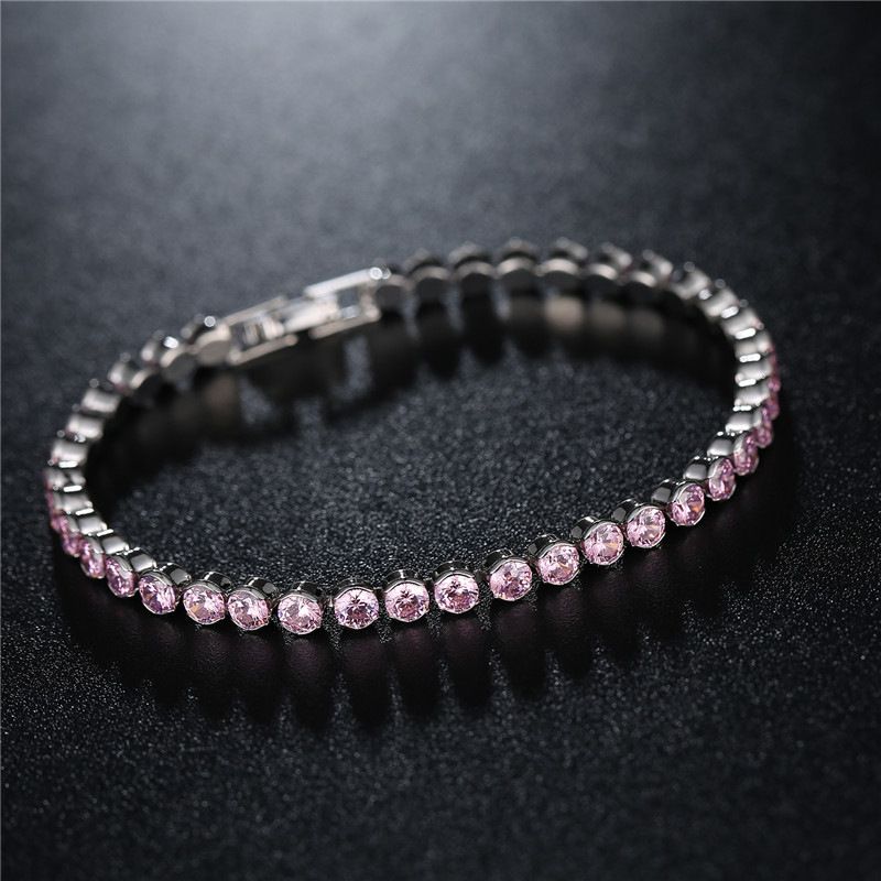 fashion Jewelry Multi-color Round Dia Female Zircon Bracelet Hot Sale_voghion.com