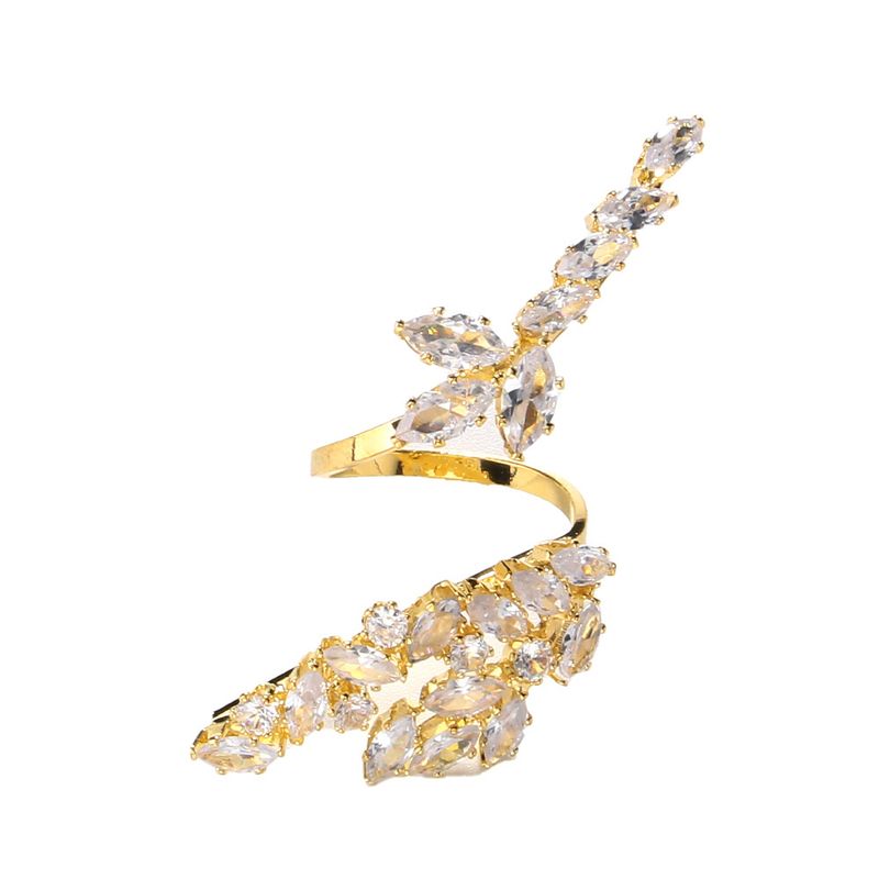 Anello geometrico di alta qualità con zirconi, accessorio di lusso leggero da donna_voghion.com