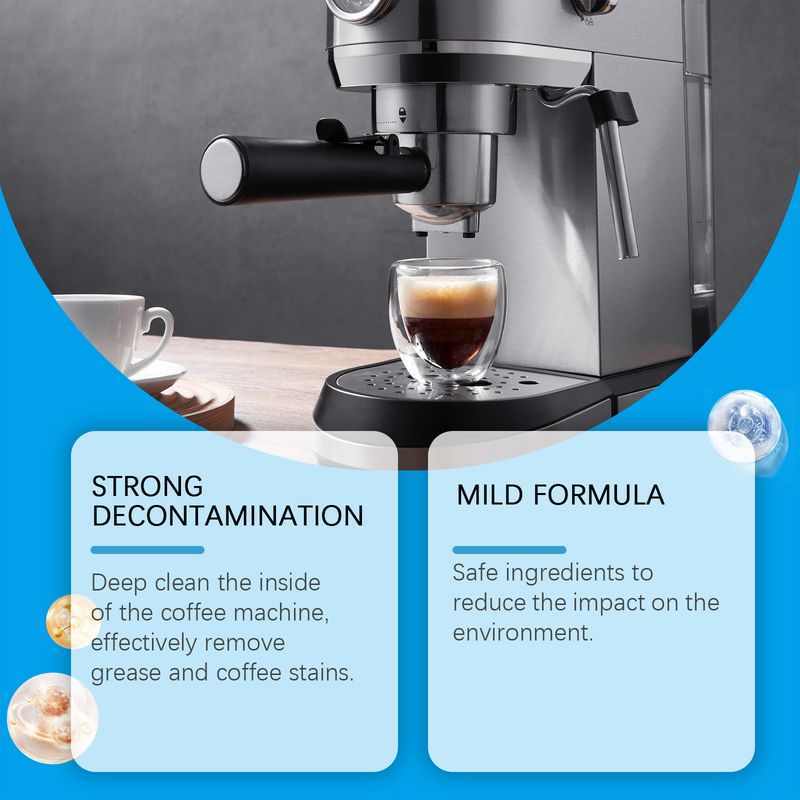 Jue-Fish Coffee Machine Cleaning Effervescent Tablet, Clean Coffee Machine Filter Dirt Maintenance Cleaning_voghion.com