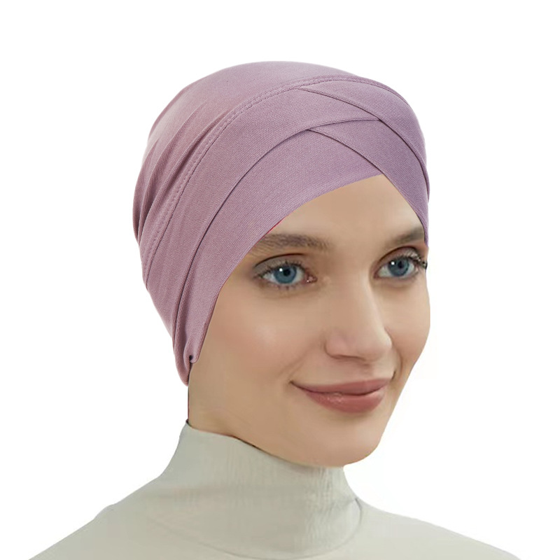 Crossover i panna för kvinnor Mjuk, fashionabel och mångsidig hatt med pannband Pulloverhatt för alla årstider_voghion.com