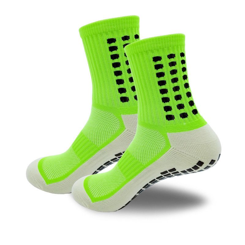 Calzini da donna, calzini da calcio, colla antiscivolo, tubo centrale, spessi, fondo in asciugamano, calzini lunghi a righe, calzini da allenamento e da corsa_voghion.com