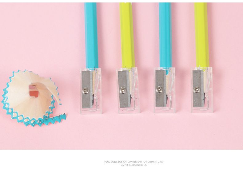 Transparent Single-Hole Manual Pencil Sharpener - Compact, Lightweight & Durable For School, Office & Art Supplies_voghion.com