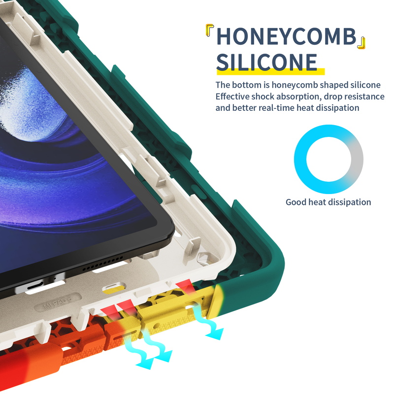 Fodral för Xiaomi Pad 6 11 tums surfplatta Fodral Soft Silica gel Ring Rotate Stand Anti-fall Skyddsskydd för Xiaomi Mi Pad 6 Pro_voghion.com