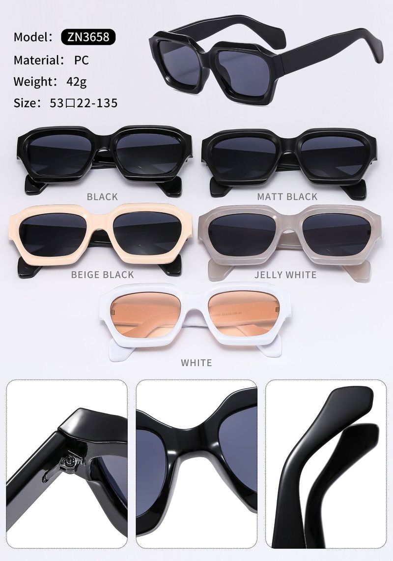 Europe and the United States retro square female irregular mechanical sense retro sunglasses_voghion.com