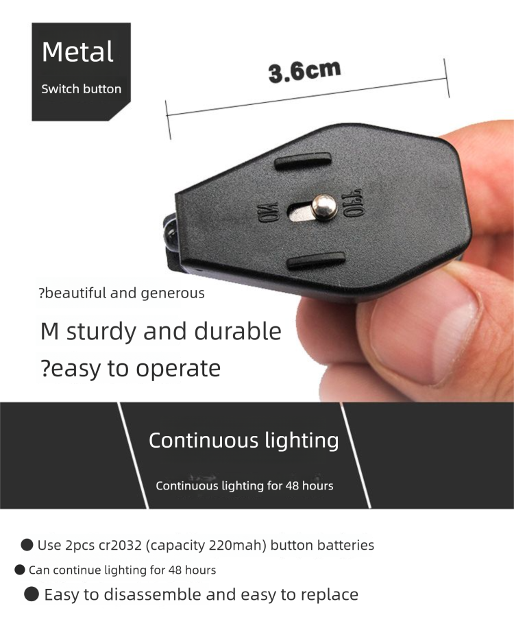Mini LED Flashlight Lighting Outdoor Fishing Hiking Reading Clip-on Glasses Small Light_voghion.com