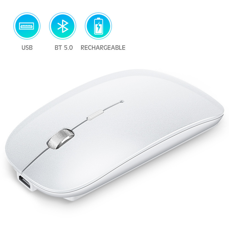 Digitex Digitex New Rechargeable Metal Roller Bluetooth Dual Mode Mouse For MacBookPro Laptop USB_voghion.com