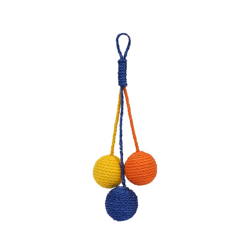 Zeze Teaser Wand Durable Chew Catnip Ball Set Cat Toy Self-Entertainment Kitten Pet_voghion.com