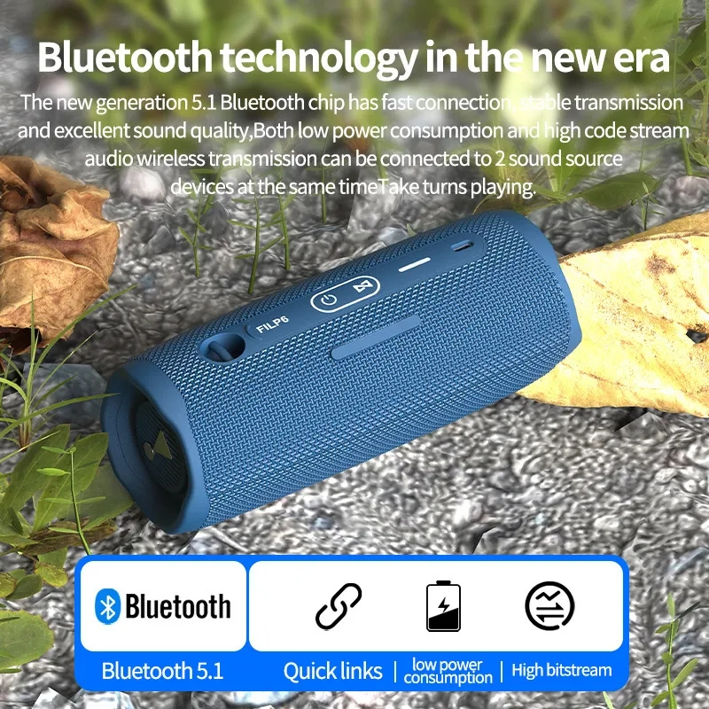 FLIP 6 Bluetooth-luidspreker Draagbare buiten draagbare subwoofer Draadloos thuisbioscoop Dubbele luidspreker TWS Flip6_voghion.com