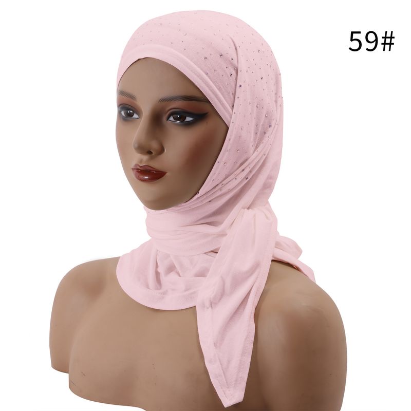 Scialle da donna in cotone mercerizzato – Foulard traspirante in tinta unita con motivo a triangolo a rombi_voghion.com