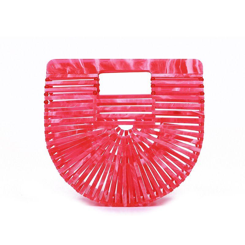 Nuova borsa da sera in acrilico intrecciata a mano creativa da donna, pochette a righe intrecciata a mano, borsa da banchetto per donna_voghion.com