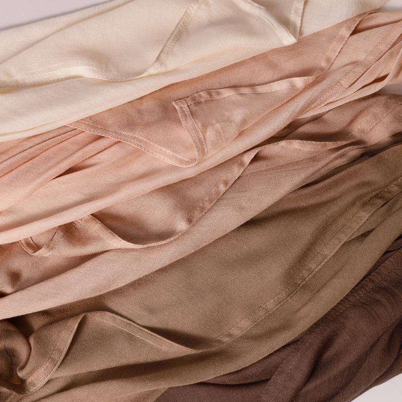 Pañuelo transpirable de modal y algodón, de ala ancha y color liso (estilo malayo/indonesio ligero para mujer)_voghion.com