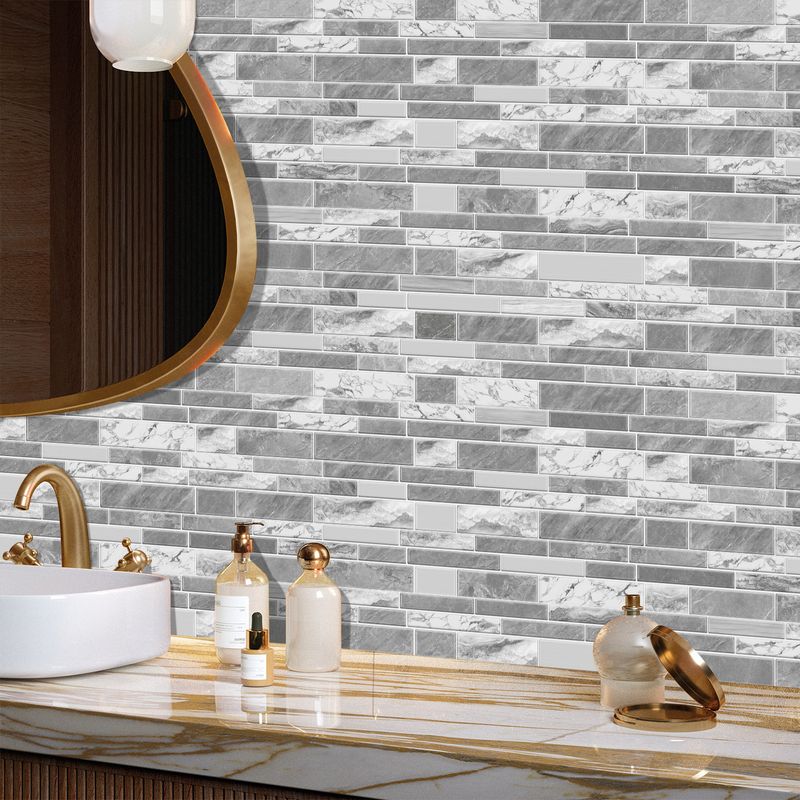 12 pezzi adesivi per piastrelle in cristallo di marmo a forma di mosaico per cucina, bagno, decorazione murale autoadesiva impermeabile_voghion.com