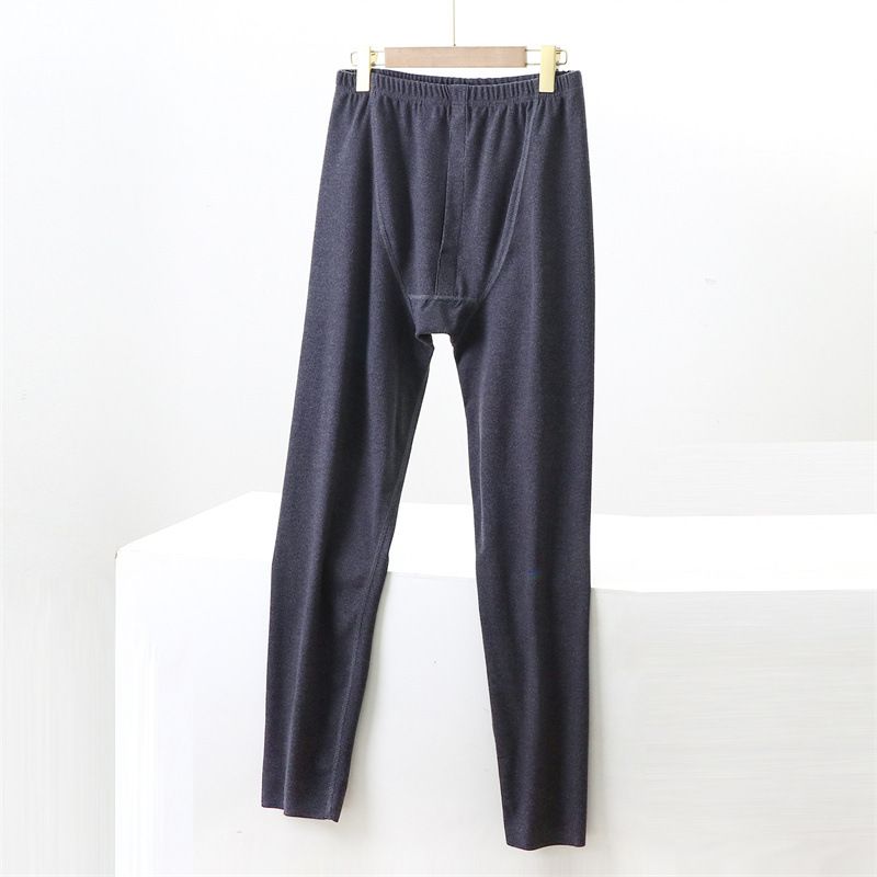 Autumn Winter New Self Heating Men's Fat and Large with Thick Solid Color German Velvet Warm Pants_voghion.com