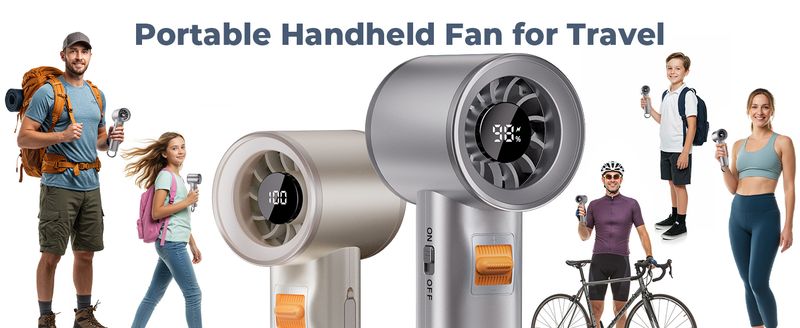 Ventilatore portatile turbo regolabile - 5000 mAh, 20 ore di autonomia_voghion.com