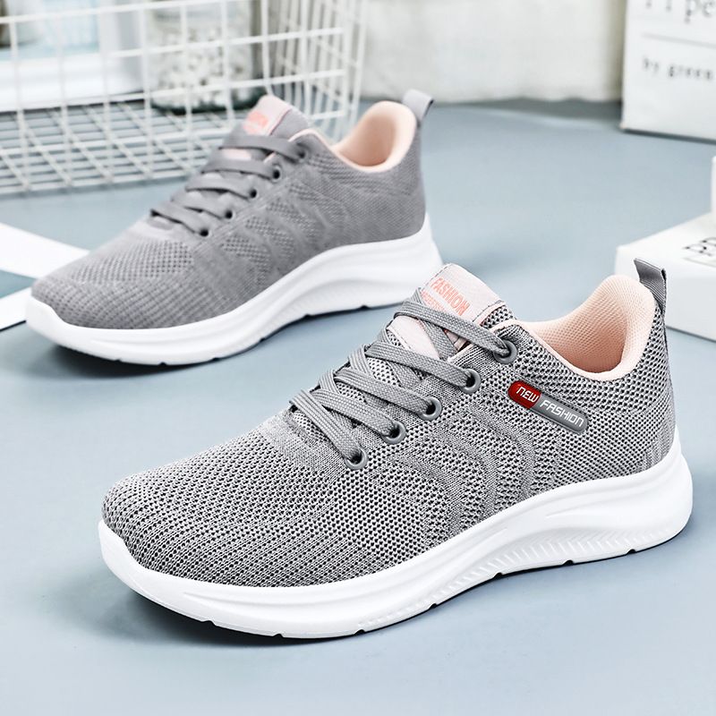 Zapatillas de deporte de verano para mujer, cómodas, informales, sencillas y versátiles, de malla transpirable, con suela suave_voghion.com