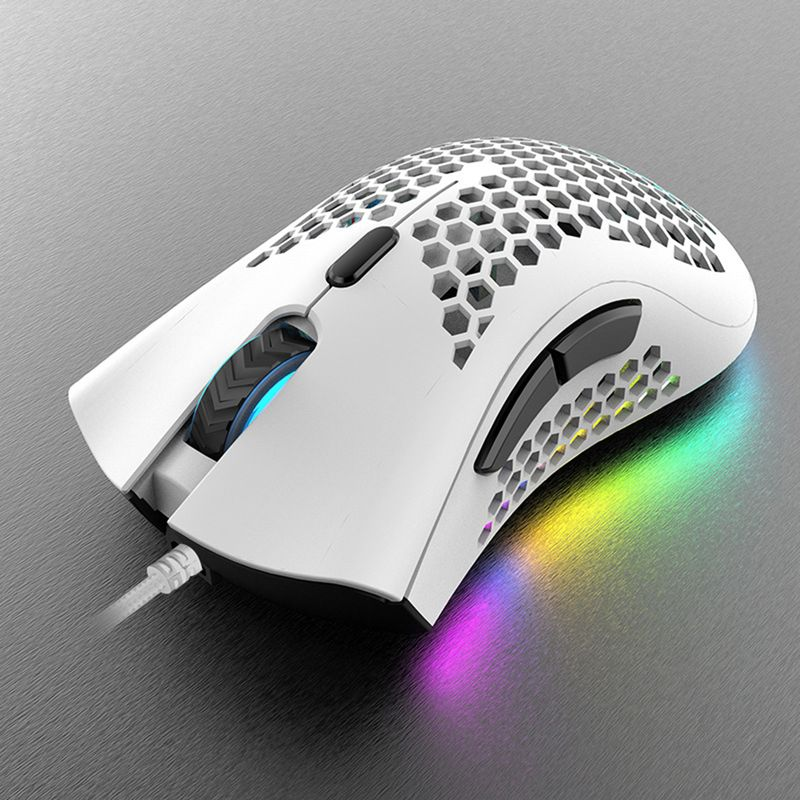Farfi G905 Mouse cablato Cavo a nido d'ape Regolabile DPI Programmabile 7200 DPI Mouse da gioco per desktop_voghion.com