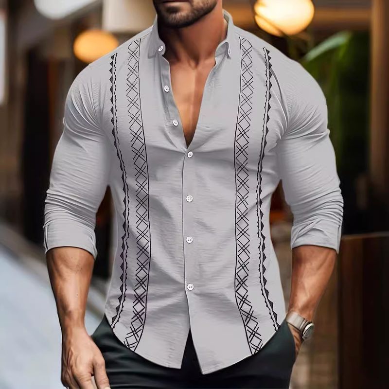 nuova camicia casual da uomo con colletto e maniche lunghe stampate_voghion.com
