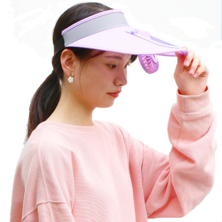 Kids' Cartoon Cooling Sun Hat - USB Rechargeable Open-Top Design With Built-in Fan (UPF50+ UV Protection, Adjustable Headband, For Boys & Girls)_voghion.com